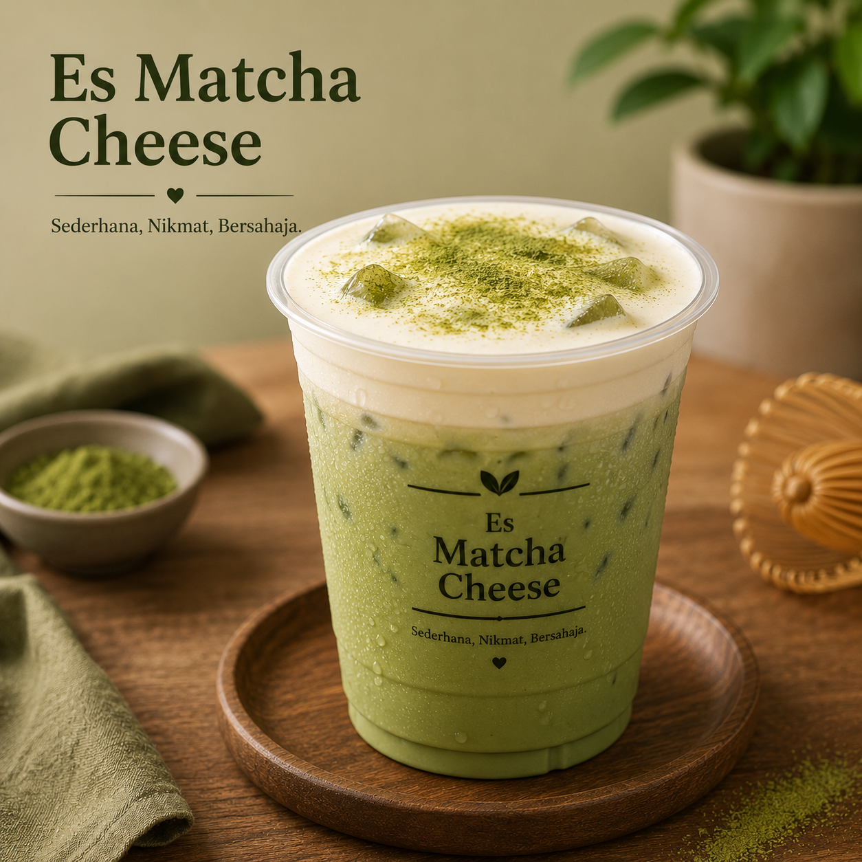 Es Matcha Cheese dari Kedai Kopi Bersahaja